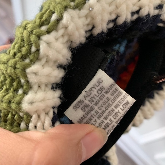 Vintage chunky turtleneck striped retro sweater - Picture 4 of 5